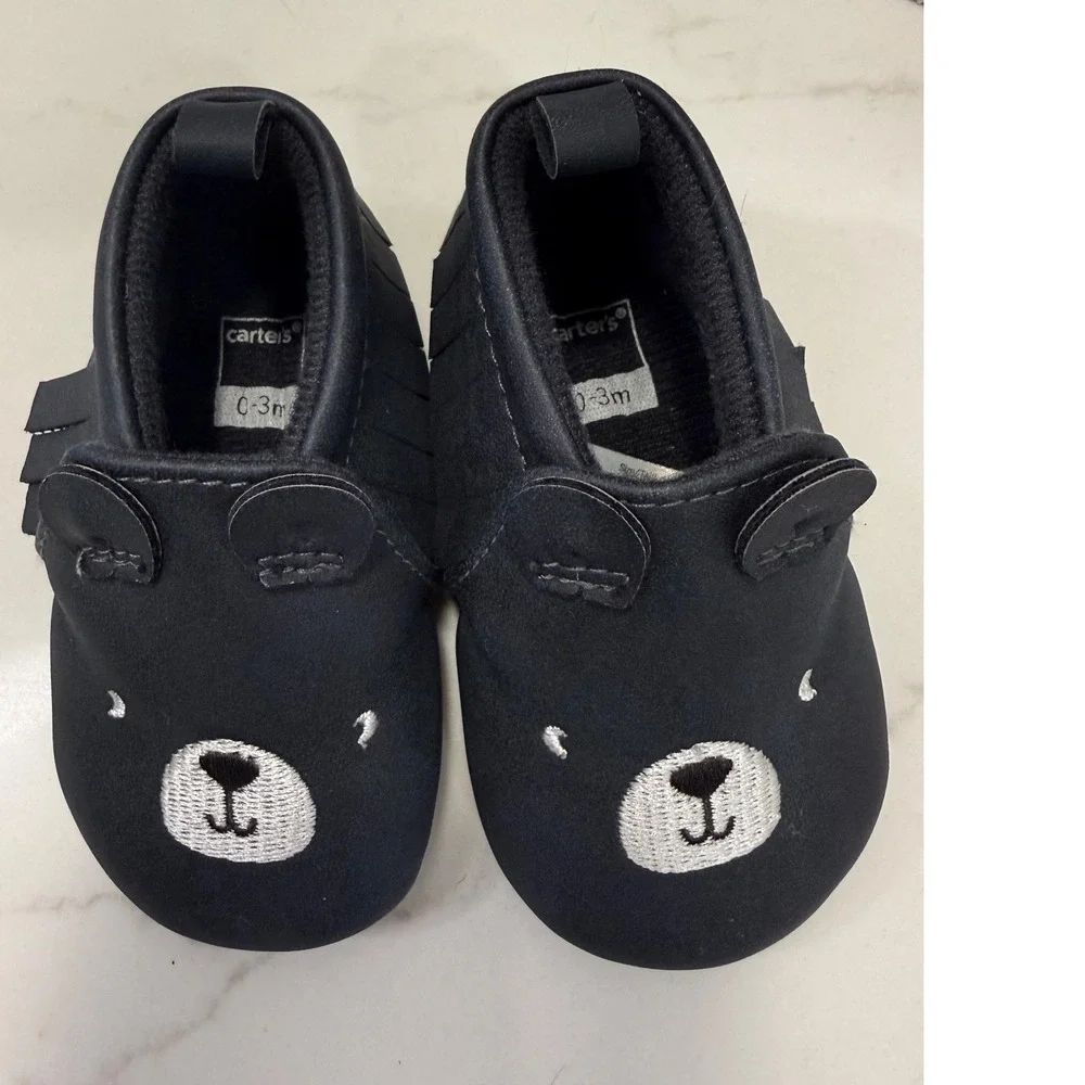 Baby Boy Shoe Bundle Ralph Lauren Camo Carters Bear Old Navy Navy Blue 0-6M 3 Pr